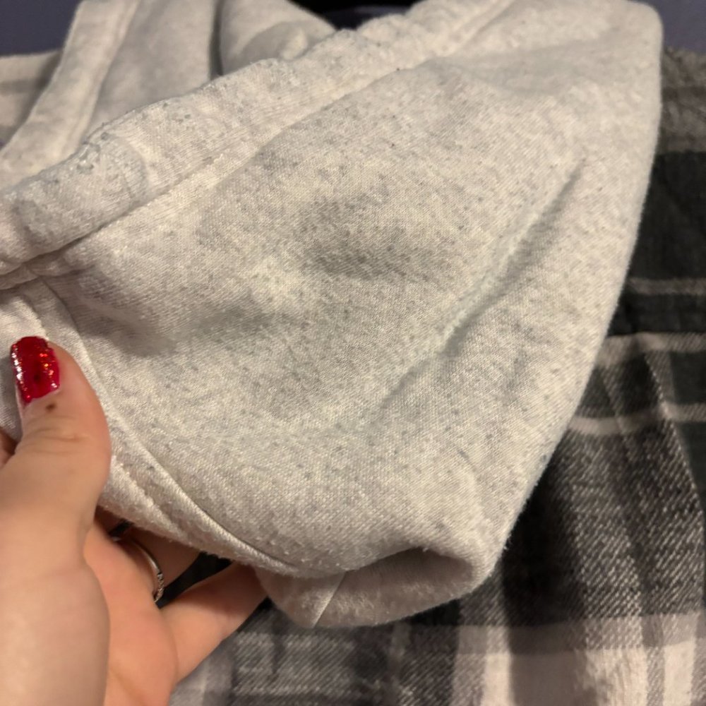 American Eagle Plaid Button Down Flannel Hoodie - image 6